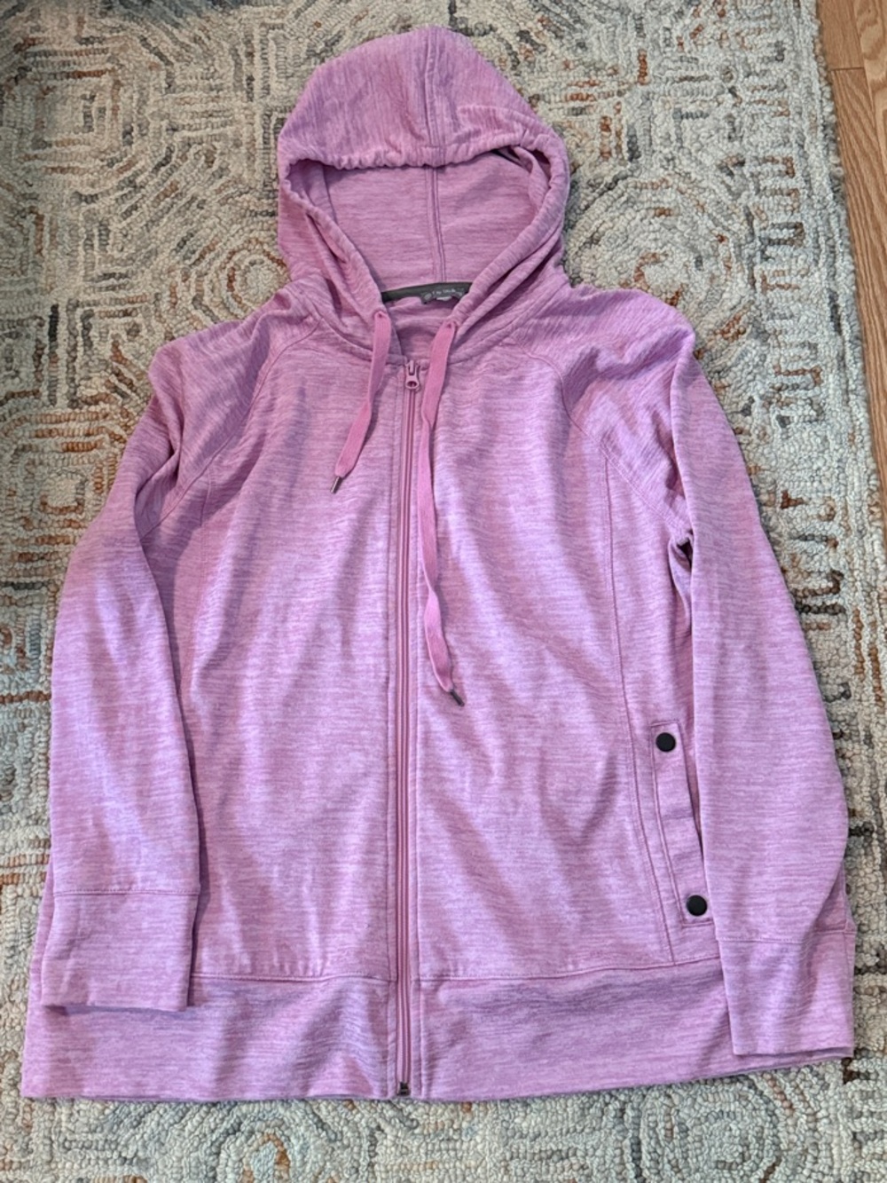Talbots Dusty Rose Heather Zip Hoodie